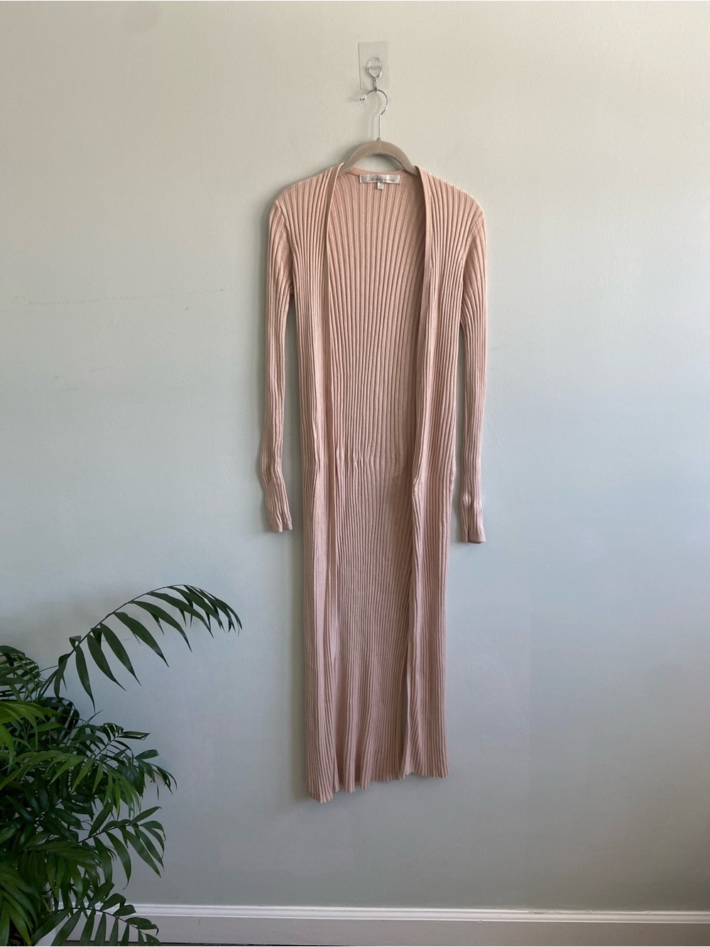 Lovers + Friends Long Sleeve Ribbed Maxi Dress in Blush